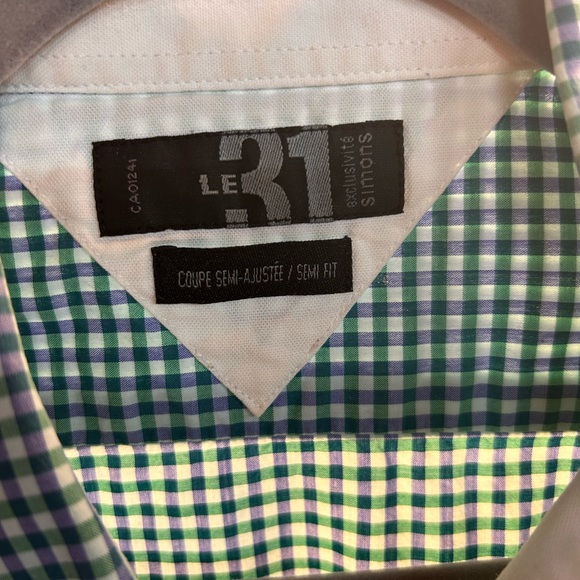 Green Checkered Button-Up Shirt - Picture 2 of 3